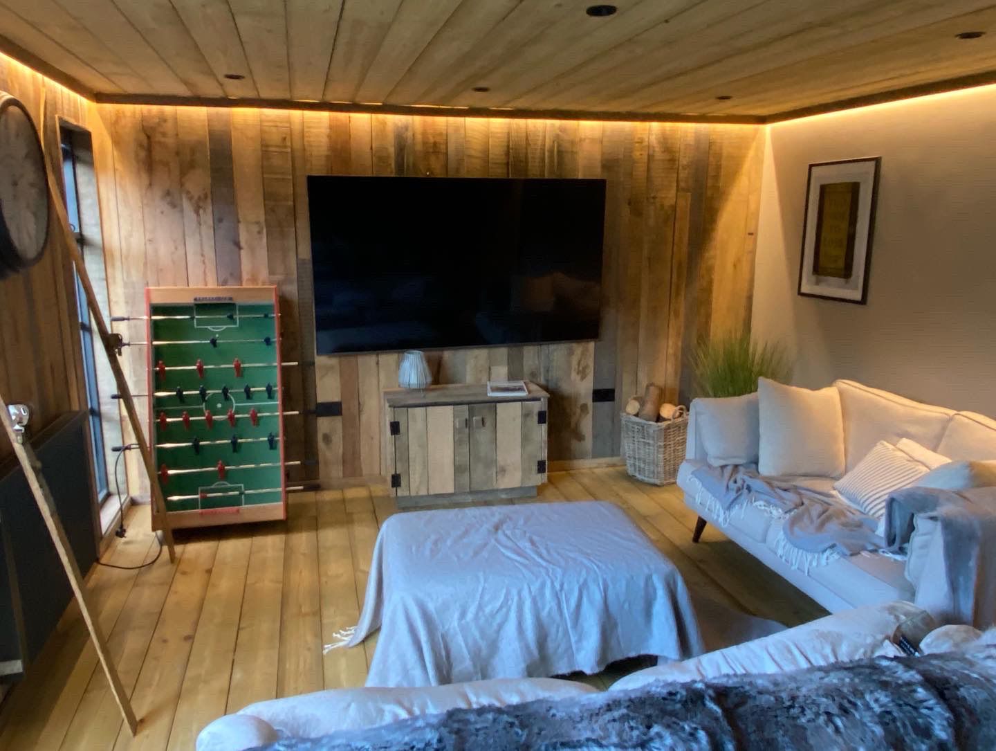 Garden room media room LED lighting