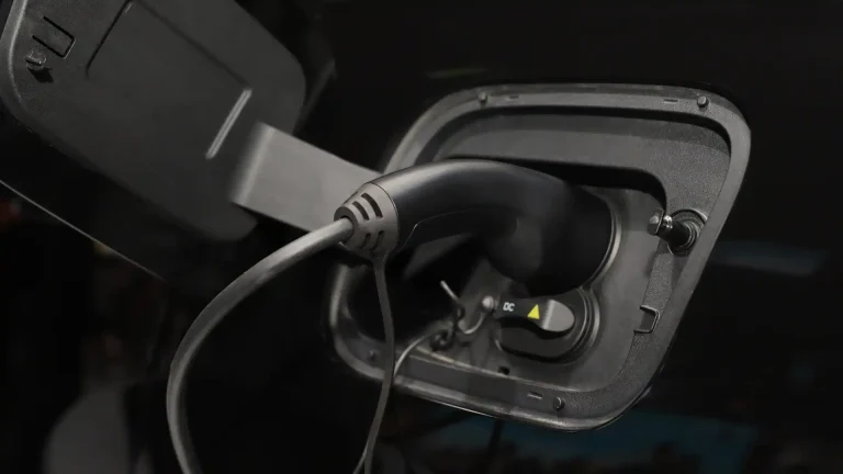 EV charger installed on a garage wall